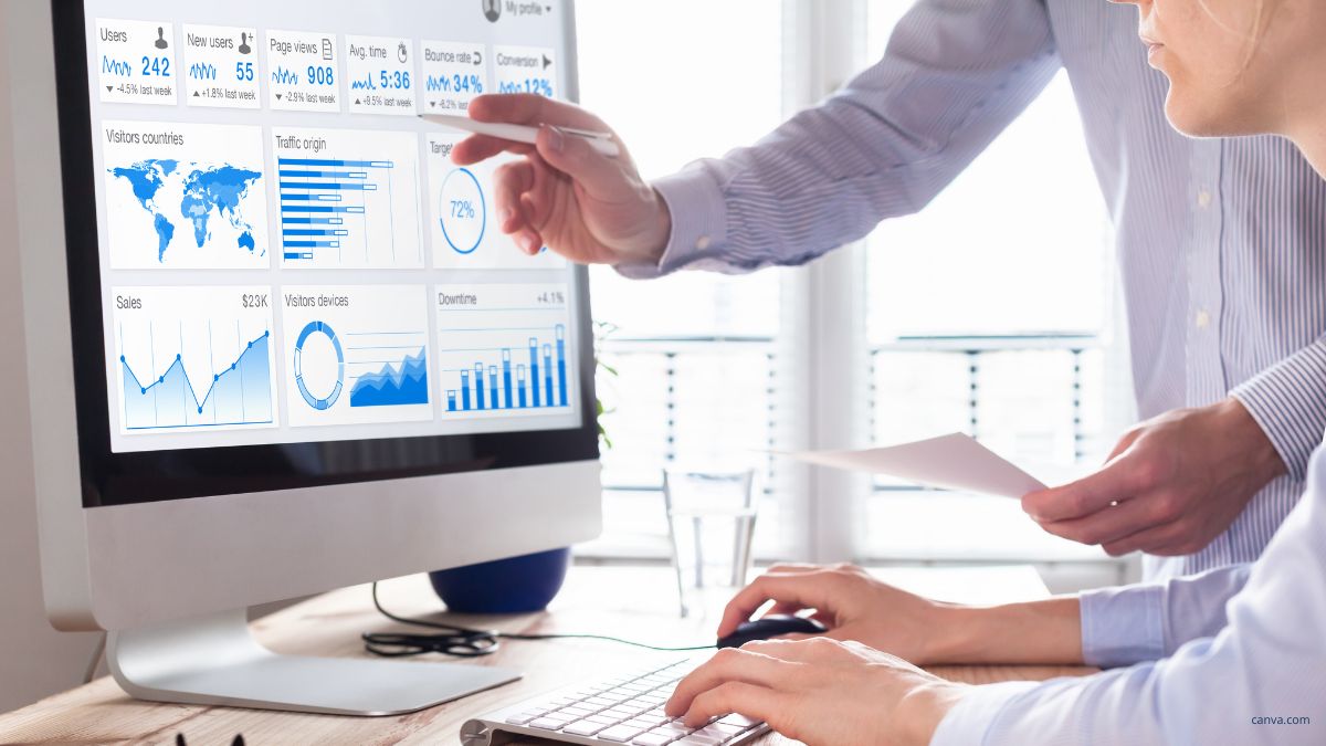 Bildschirm mit Web-Analytics-Daten